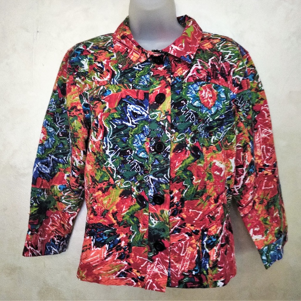 Brilliantly Bright Jacket by Chico's Like New L - Picture 1 of 5